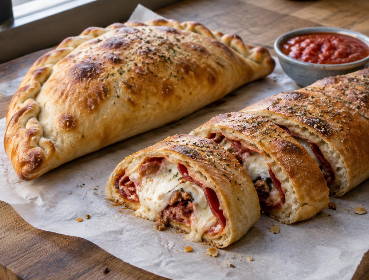Calzones and strombolis from Bauta's menu